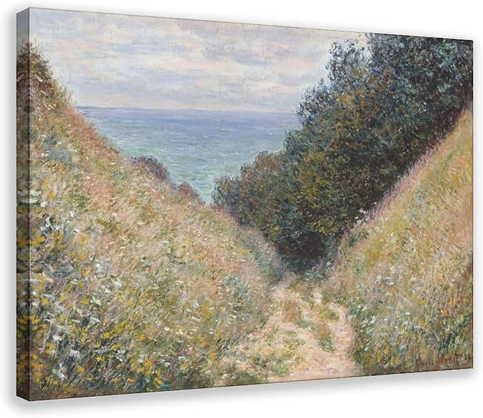 CFIOZYOS 40+ Monet Famous Print Posters Road at La Cavée, Pourville by Claude Monet Impressionism Canvas Poster Wall Art Print Bedroom Decor Office Room Kitchen Decor Gift Frame 12×18inch(30×45cm)