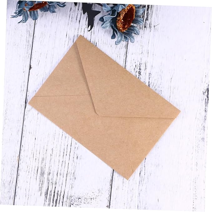 VILLCASE 20Pcs Thanksgiving Kraft Paper Greeting Cards with Envelopes Folded Blank Blessing Notes for Expressing Gratitude and Wishes Rustic Vintage Style Thank You Cards for Holiday and