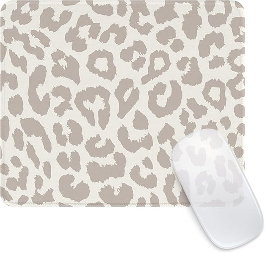Seorsok Grey Leopard Mouse Pad, Mouse Mat Square Waterproof Mouse Pad Non-Slip Rubber Base Mouse Pads for Office Laptop,9.5"x7.8"x0.12" Inch