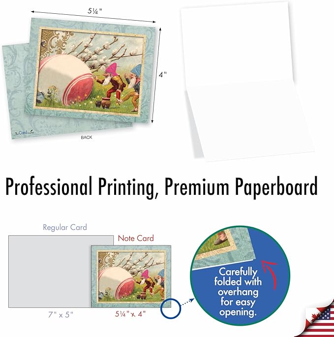 The Best Card Company - 20 Blank Notes with Envelopes - All Occasion Animal Assortment (10 Designs, 2 Each) - Springtime Chicks AM3196OCB-B2x10