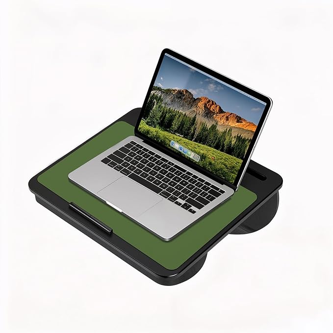Jotsome Leather Desk Mat, Non-Slip Desk Blotter Pad - Desk Protector for Office, Home, Lap Desk, Laptop, and Desktop, Gift for The Holidays or Christmas (Forest Green, 17" x 12")