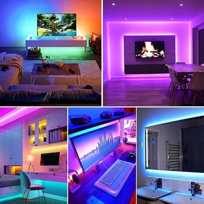 COB LED Strip Lights Multi-Colored Strip Light 3.28FT, 5V Dimmable LED Light Strip, Flexible USB LED Strip for Cabinet, TV Backlighting, Bedroom, Kitchen, Home DIY Lighting