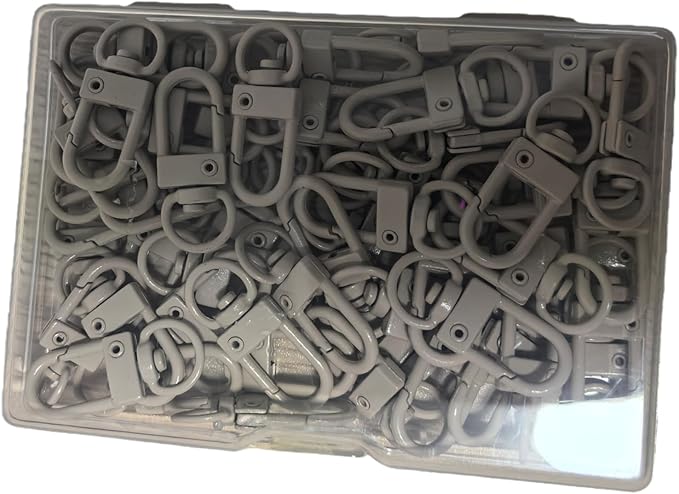 KJML DIY Keychain clip 60pcs Swivel Snap Lobster Claw Keychain Clasps Lanyard Hardware Key Chain Hooks for Bag Charm