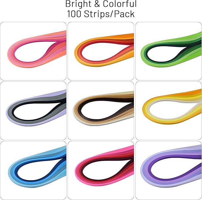 Quilling Paper Set for Beginners with 36 Colors 900 Strips 3MM Quilling Papers Quilling Template Board Quilling Comb Quilling Curling Coach Quilling Slotted Pen