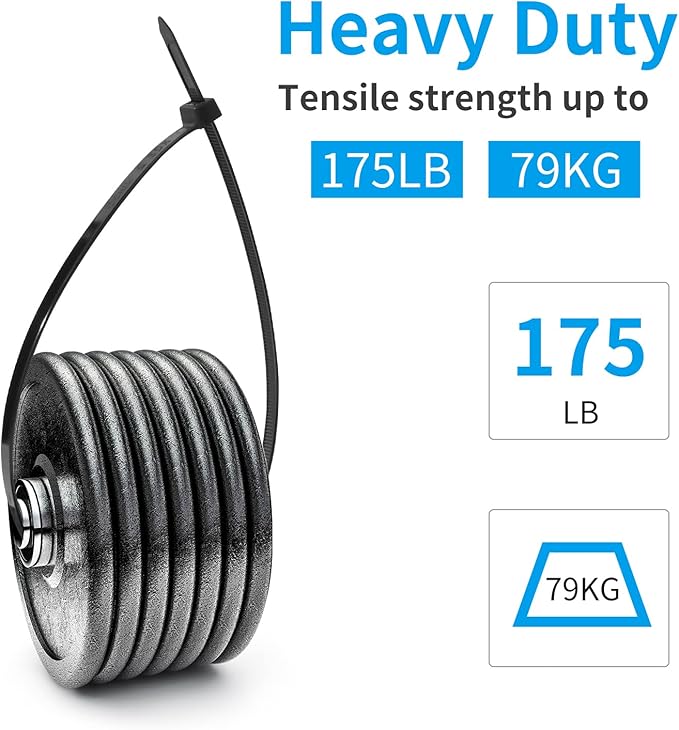 XINGO 30 inch Zip Ties Heavy Duty 25 PCS, 175 LBS Ultra Strong Plastic Wire Ties, Large Cable Ties xtra Long Tie Wraps, Indoor and Outdoor UV Resistant (Black)