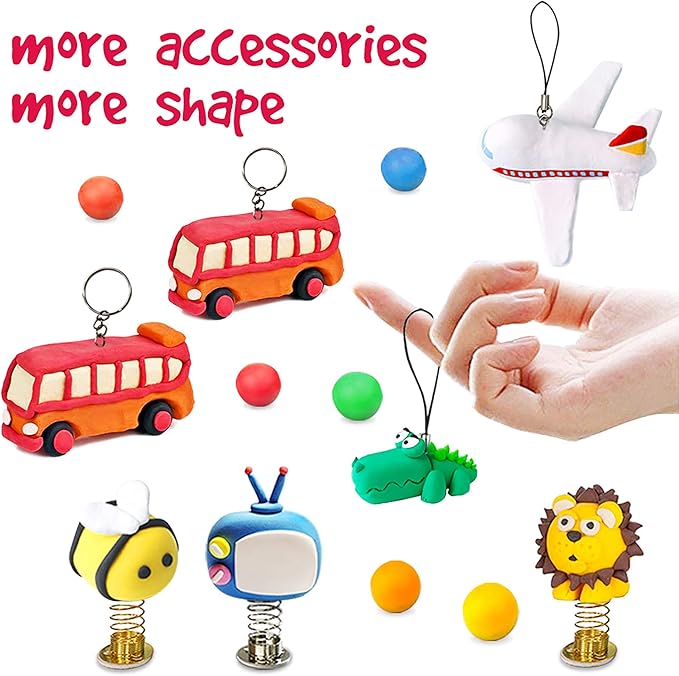 ESSENSON Air Dry Clay 50 Colors, Modeling Clay for Kids, DIY Molding Magic Clay for with Tools, Gifts for Age 3-12 Years Old Boys Girls Kids