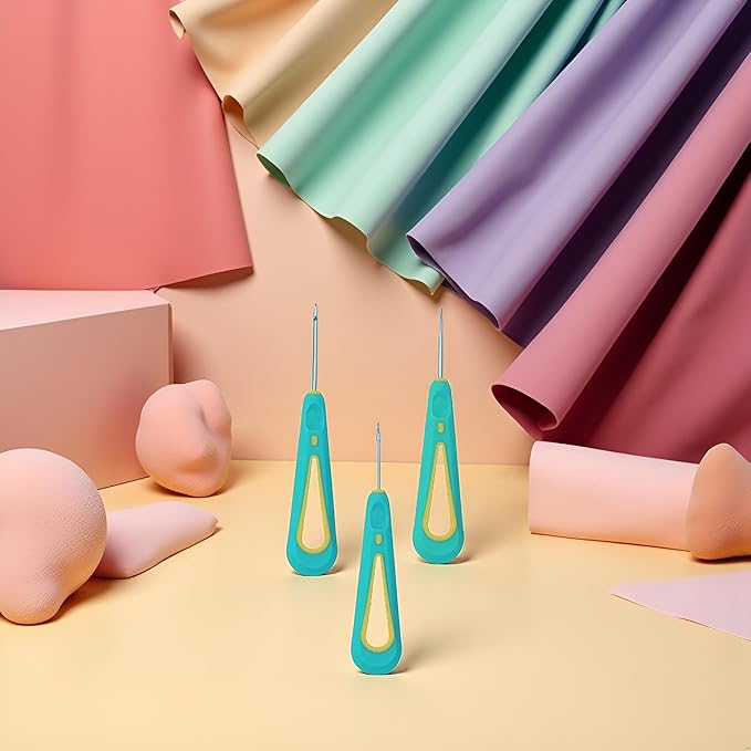 3 Pcs Green Round Hole Cone Hand Drills Punch Needle Candles Wick Tools for DIY Silicone Mould Making Punch Candle Making