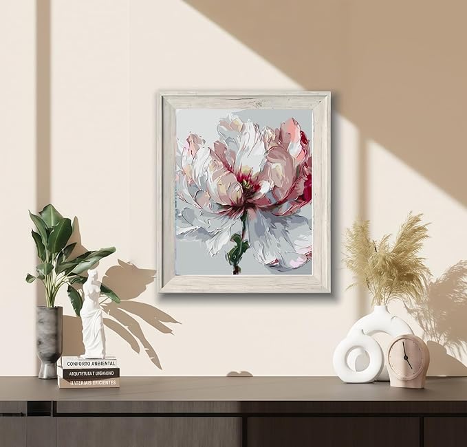 BYGFHLYW Flowers Paint by Numbers Kit for Adults Beginner, Adult Paint by Number Kits on Canvas, DIY Acrylic Watercolor Oil Paint by Number for Home Art Decor 16x20 Inch
