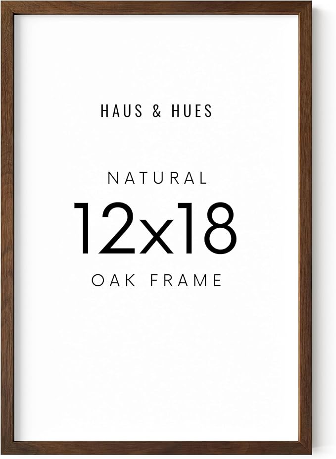 HAUS AND HUES Standalone Walnut Oak Frame Set of 1-12x18