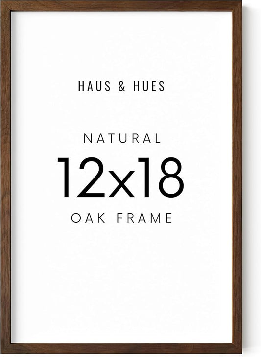HAUS AND HUES Standalone Walnut Oak Frame Set of 1-12x18