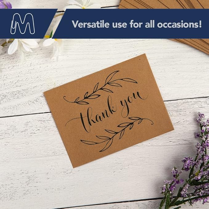 MOS A2 Kraft Envelopes 4.4 x 5.75 Inch 100 Pack — Brown Self-Seal Heavyweight Invitation Envelopes for Greeting Cards, RSVP, Card Making, Wedding Invitations, Business Mailings
