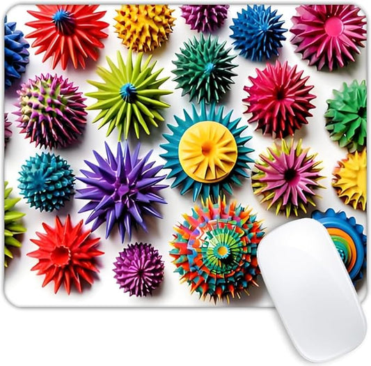 Square Mouse Pad Colorful sea Urchin,Gaming Mouse Pads for Desk,Soft Computer Waterproof Non-Slip Mouse Mat