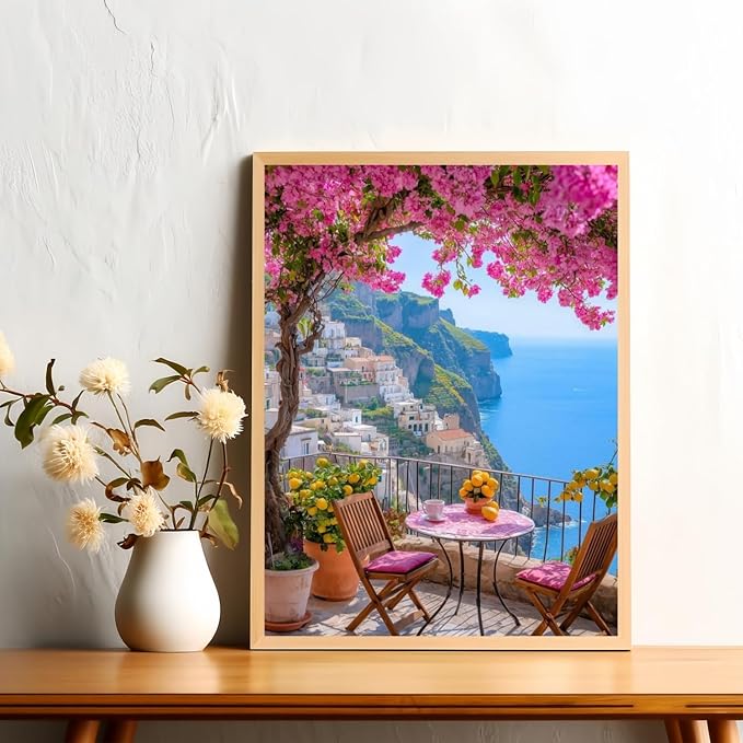 Mosaflare 5D Diamond Painting Kits for Adults, Landscape Scenery Diamond Art for Beginners, DIY Full Round Drill Paint by Diamonds Dot Gem Art for Adults, Home Wall Decor 12x16 Inch