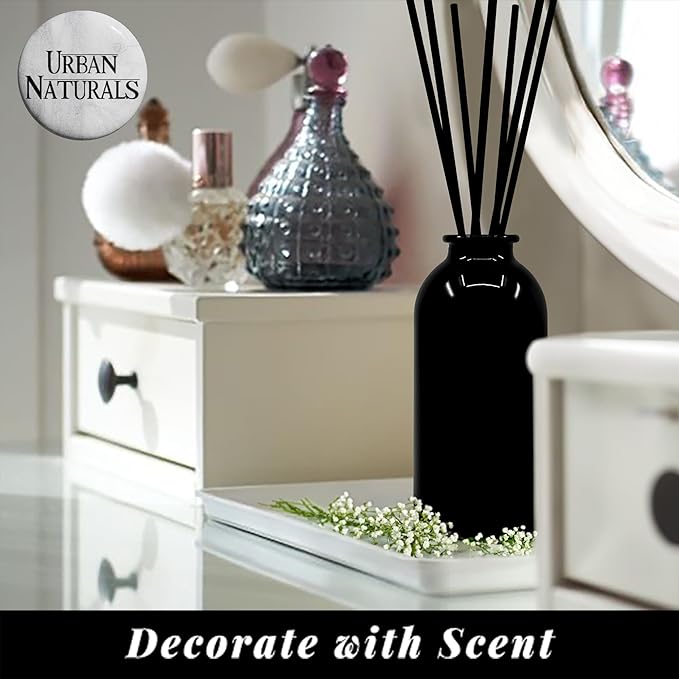Urban Naturals Smoked Vanilla Reed Diffuser Set with Vanilla Bean, Sandalwood & Leather | Made in The USA