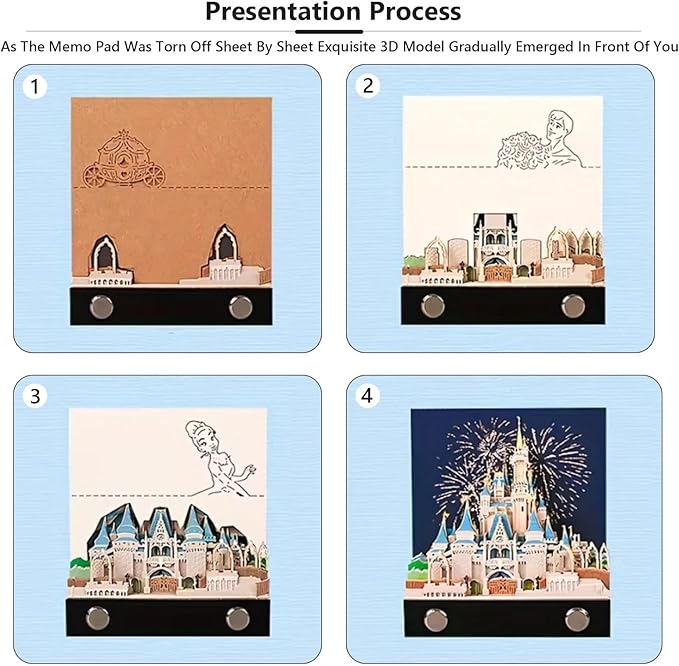 3D Art Calendar 2026,3D Memo Pad Creative Time Piece Calendar,Creative Non Stick Sticky Note,3D Memo Pad Art Notepad,Exquisite Paper Sculpture Gifts,Desktop Decoration Crafts