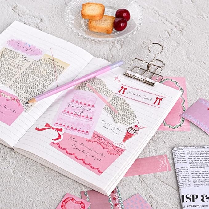 Monolike Dear Sweet Sticker Pack (102Pcs) - Variety Pack, Journal, Scrapbook, Fancy Sticker, Paper