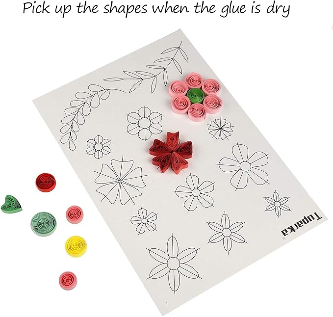 TUPARKA 15 PCS Paper Quilling Kits with 29 Colors 600 Strips Quilling Paper DIY Design Drawing Handcraft Tool