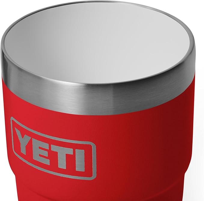 YETI Rambler 8 oz Insulated Coffee Mug with Lid - Stackable Double-Wall Vacuum Insulated Coffee Cup - DuraSip Ceramic Lining - Barista-Friendly Design - Stainless Steel - Dishwasher Safe