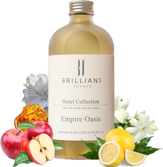 Brilliant Scents Empire Oasis Fragrance Oil 500ml - Premium Diffuser Oil for Home, Office, Hotels - Long Lasting, Plant-Based, Meets IFRA Standards, USA-Made - Apple, Neroli, Amberwood