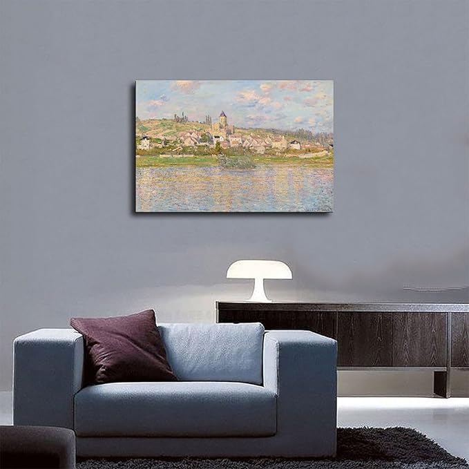 CFIOZYOS 40+ Monet Famous Print Posters Vétheuil by Claude Monet Impressionism Canvas Wall Art Print Poster For Home School Office Decor Unframe 12×18inch(30×45cm)