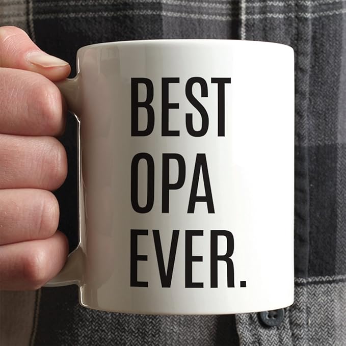 Andaz Press 11oz. Coffee Mug Birthday Gift, Best Opa Ever, 1-Pack