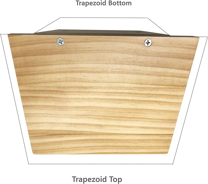PHOENANCEE Small Floating Shelves,Speaker Shelf,Trapezoid Wall Shelf for Table Lamp Plants Display,Decorative Wood Ledges Chic for Living Room,Bedroom,Kitchen,Office,Pine,8x6 Inch,2 Pack(Black)