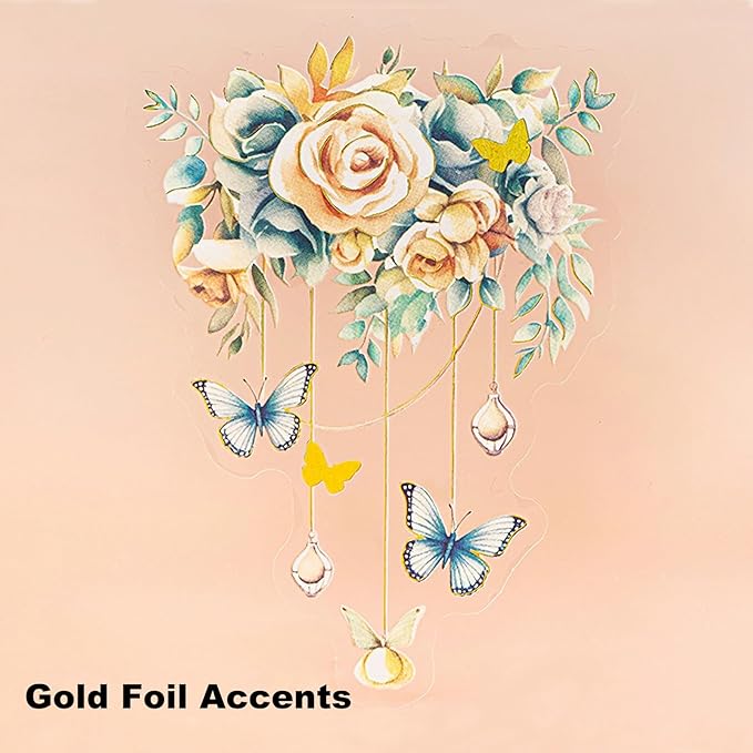 Fairy Tale PET Sticker Set, 60PCS Fantasy Scrapbook Supplies with Gold Foil Accents Waterproof Journal Stickers for DIY Crafts, Planners, and Collages