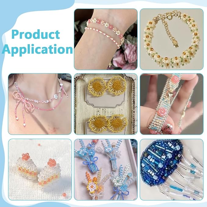 PH PandaHall 4259pcs Jewelry Making Bead Kit, Charm Bracelet Kit Bead Bracelet Kits Bracelet Making Kits Beads for DIY Earrings Friendship Bracelets Necklaces Jewelry Crafts