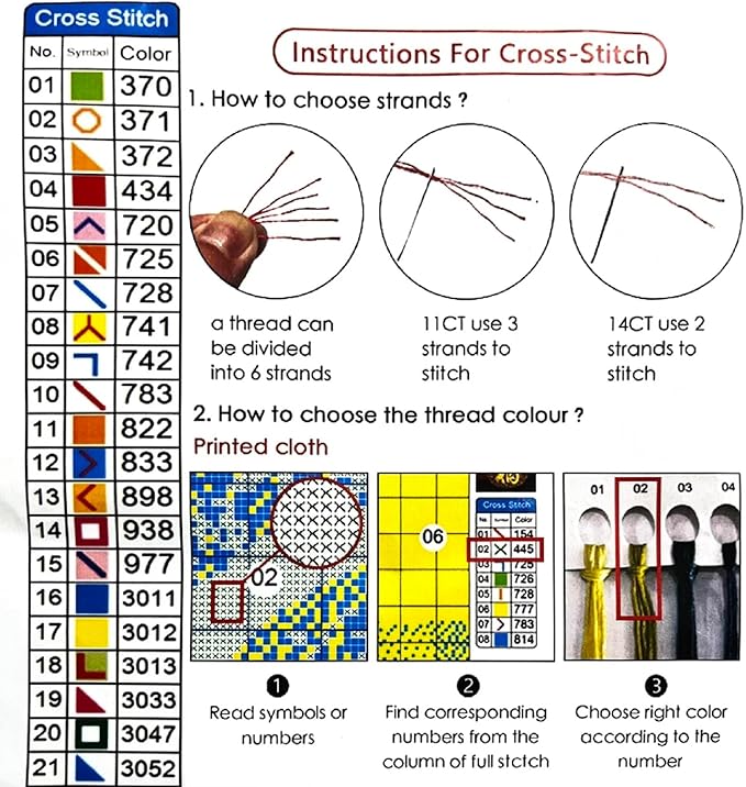 Joyhoor Stamped Cross Stitch Kits for Beginners, Needlepoint Kits for Adults, 11CT Counted Embroidery Kits-Colorful Dragon 18x18 inchs