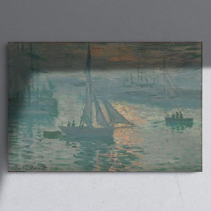 CFIOZYOS 40+ Monet Famous Print Posters Sunrise (Marine) by Claude Monet Impressionism Art Wall Decoration Poster Family Bar Restaurant Garage Cafe Art Print Gift Unframe 16×24inch(40×60cm)
