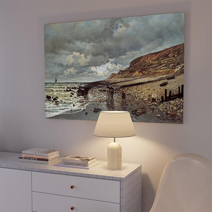 40+ Monet Famous Print Posters The Headland of The Heve at Low Tide by Claude Monet Impressionism Poster Print for Room Aesthetics Canvas Wall Art Print Frame 24×36inch(60×90cm)
