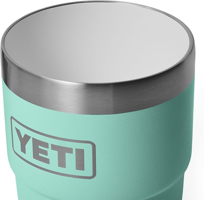YETI Rambler 8 oz Insulated Coffee Mug with Lid - Stackable Double-Wall Vacuum Insulated Coffee Cup - DuraSip Ceramic Lining - Barista-Friendly Design - Stainless Steel - Dishwasher Safe