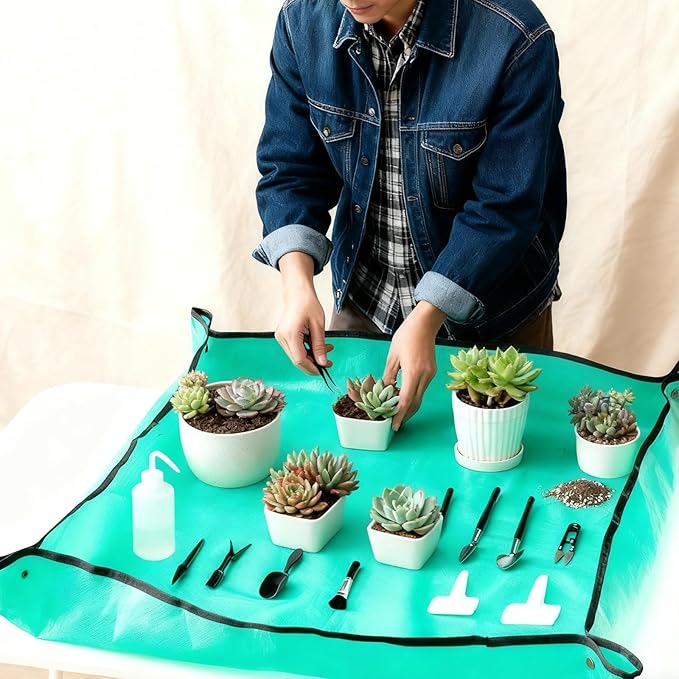 30Pcs Gardening Repotting Kit, Mini Gardening Tools Kit for Indoor Outdoor Transplanting, Fairy Plant Care, Potting Cactus Bonsai Plantin