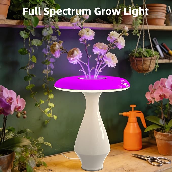 2-in-1 Ceramic Table Lamp, RGB Color-Changing & LED 3000K Bedside Lamp, Modern Vase Lamp for Bedroom, Nightstand, and Office Desk Decor