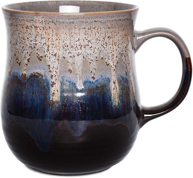 Bosmarlin Large Ceramic Coffee Mug, Big Tea Cup for Office and Home, 21 Oz, Dishwasher and Microwave Safe, 1 PCS
