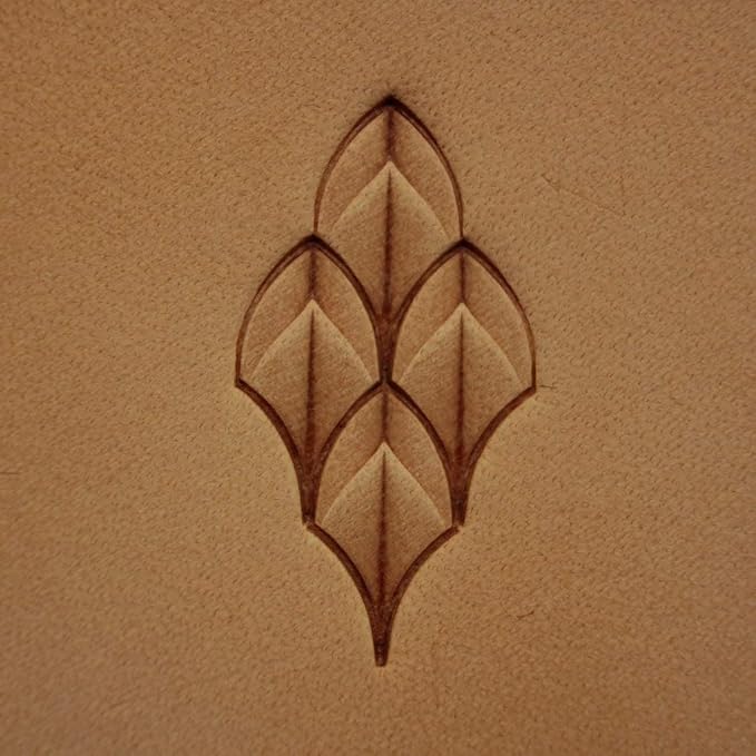 DandS ltd Dragon Scale Leather Stamp Tool, Professional Steel Craft Tool for Leatherworking, Embossing, Carving & Stamping Leather Projects, Belts Wallets & DIY Projects Compatible with Mallet #228-4