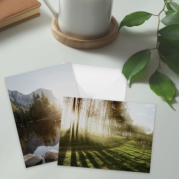 Canopy Street Beautiful Sunrise Greeting Note Card Pack / 24 Nature Greeting Cards With White Envelopes / 6 Lovely Outdoor Sunset Scenery Designs / 4 5/8" x 6 1/4" All Occasion Sympathy Cards