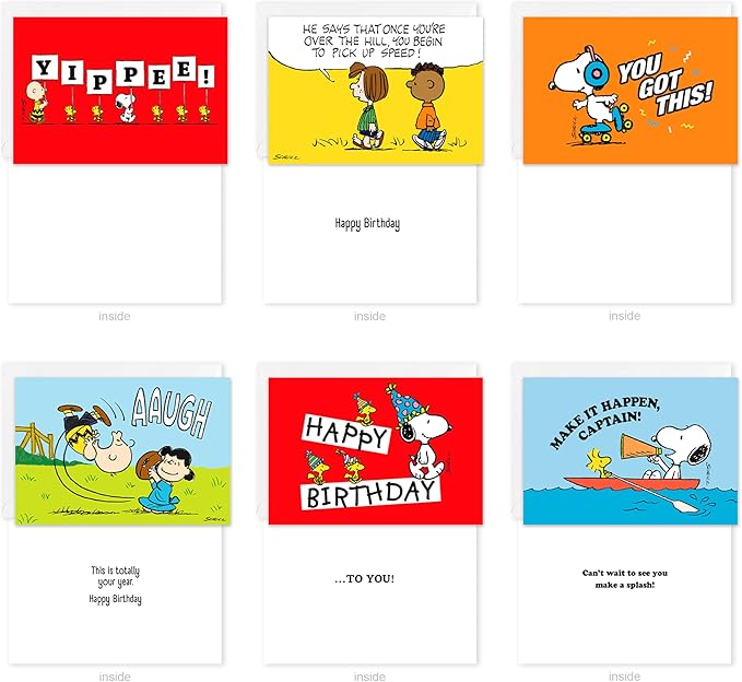 American Greetings 30-Count All Occasions Peanuts Card Pack with Keepsake Box and Envelopes