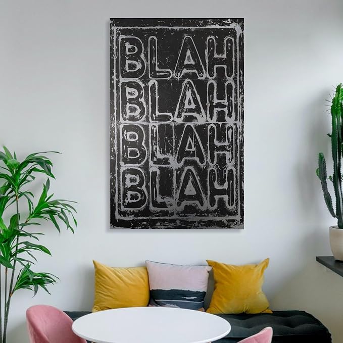 Mel Bochner (born 1940) Is An American Artist《'Blah, Blah, Blah' Limited Edition Color Shifting Print, 2022》Abstract Art Poster Posters Art Print Wall Photo Paint Poster Hanging Picture Family Bedroom