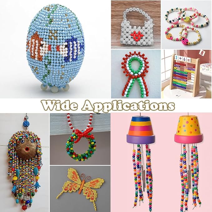 1100pcs Pony Beads,Beads for Jewelry Making,Hair Beads,Friendship Bracelet Bead Kit for Bracelets Making,Pony Bead for Crafts,Bulk,Jewelry Necklace Keychain Charms Making Supplies