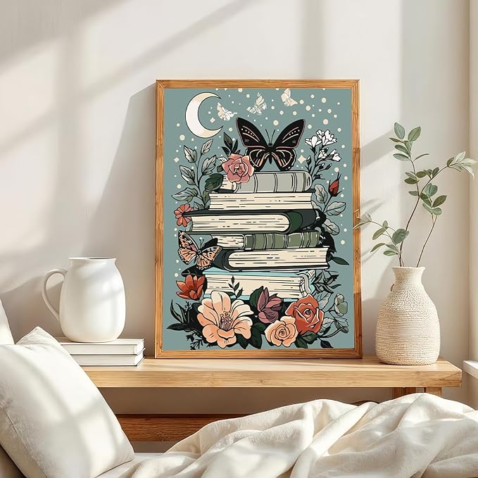 Mosaflare Paint by Numbers for Adults Beginner, Book Adult Paint by Number Kits on Canvas, DIY Butterfly Acrylic Oil Easy Painting by Numbers for Home Wall Decor 16X20 inch (Without Frame)