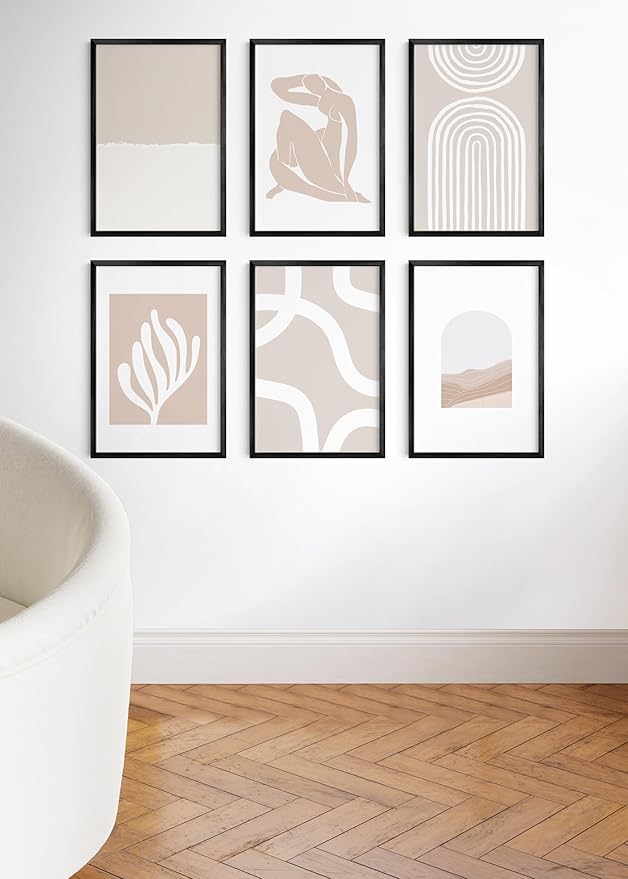 HAUS AND HUES 20x30 Black Metal Picture Frames - Features Premium Aluminum & Hanging Hardware, Shatterproof Plexiglass - Ideal for Home, Room, Office (20x30 in, Black, Set of 9)