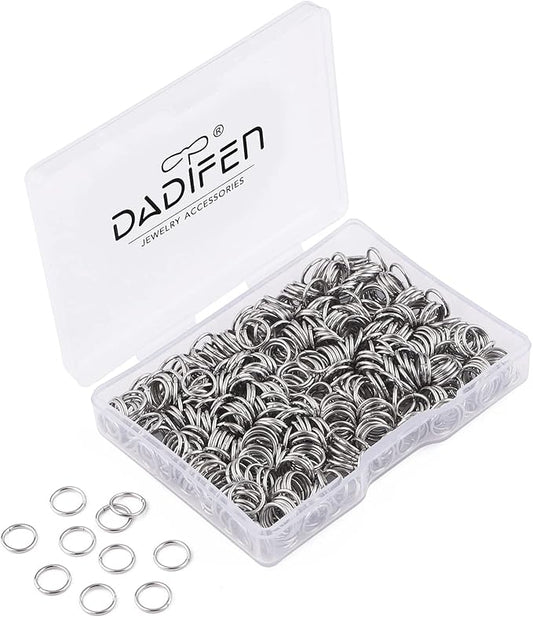 600 Pcs 304 Stainless-Steel Jump Rings for Jewelry Making Supplies Silver Open Jump Rings 21 Gauge 7mm Boxed Jewelry Findings Jump Ring for DIY Bracelet Earrings Necklace Connectors O Ring