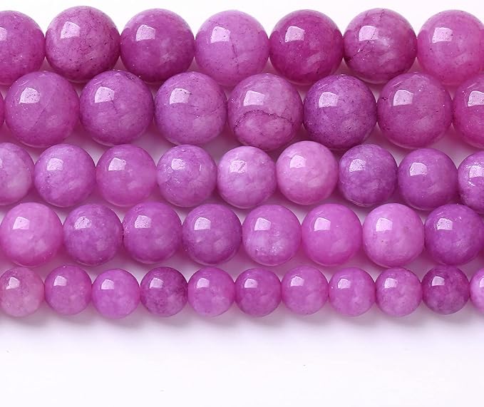 6MM 60PCS Purple Lepidolite Mica Stone Loose Beads for Jewelry Making DIY Bracelet Necklace