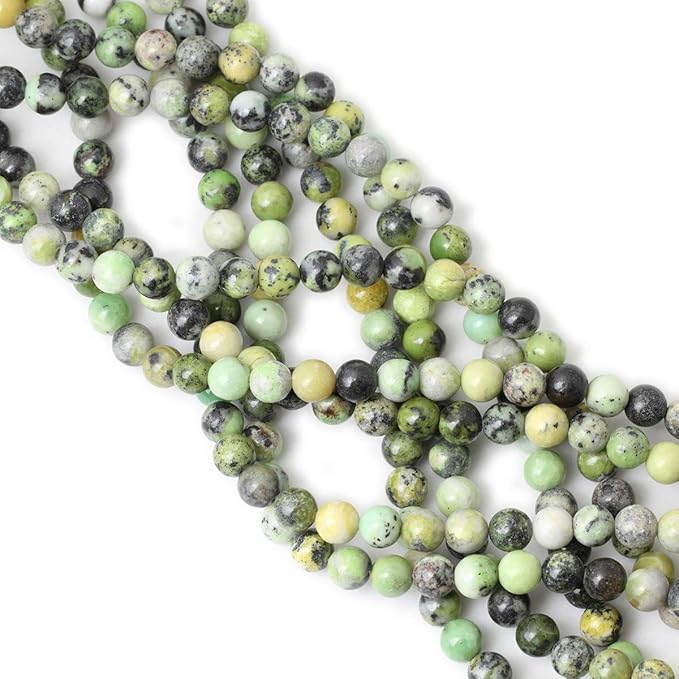 45PCS 8mm Natural Australian Jade Stone Beads Round Loose Beads for Jewelry Making DIY Handmade Materials 1 Strand 15"