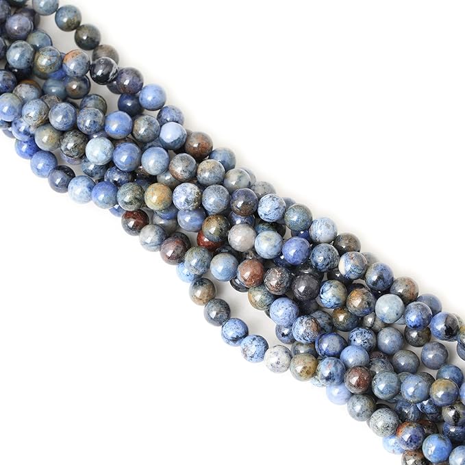 45PCS 8mm Natural Sunset dumortierite Gemstone Beads Round Loose Beads for Jewelry Making 1 Strand 15"
