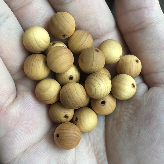 CarpenterC 200pcs 10mm Gorgeous Natural Round Polished Rosewood Loose Beads for Jewelry Making DIY Handmade Crafts