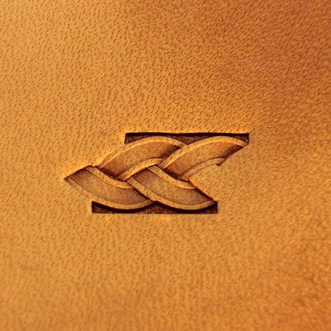 DandS ltd Knitting Leather Stamp Tool, Professional Steel Craft Tool for Leatherworking, Embossing, Carving & Stamping Leather Projects, Belts Wallets & DIY Projects Compatible with Mallet #251