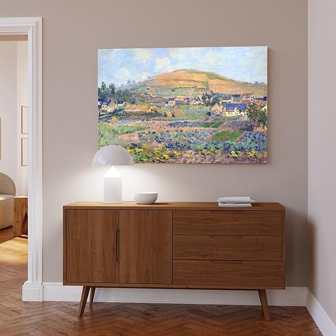 40+ Monet Famous Print Posters The Mount Riboudet in Rouen at Spring by Claude Monet Impressionism Canvas Poster Bedroom Decor Print Sports Landscape Office Room Decor Gift Unframe 24×36inch(60×90cm)