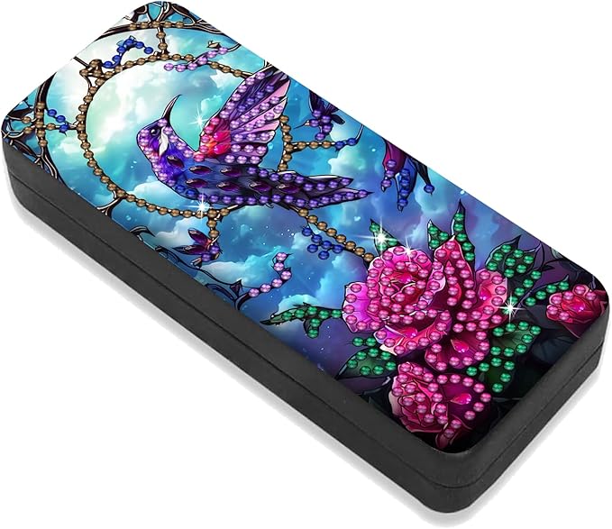 Leatrice Animal Diamond Art Kits for Adults Small Diamond Painting Kit Gem Art Paint by Diamonds Dot Eyeglasses Case 5d Diamond Art DIY for Beginner Women Bird